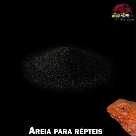 Areia de répteis terrario